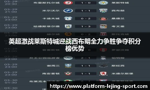 英超激战莱斯特城迎战西布朗全力争胜争夺积分榜优势